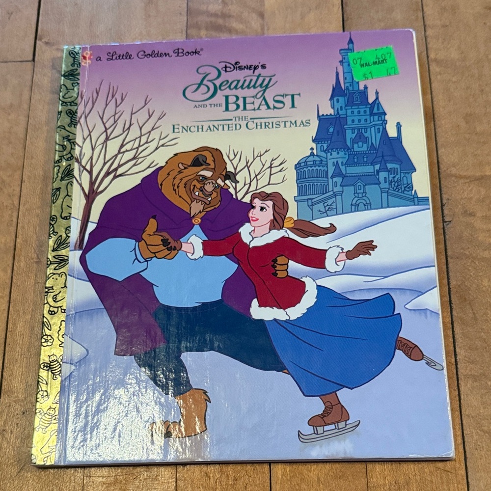 Disney Beauty and the Beast Enchanted Christmas Book - Blue and Red